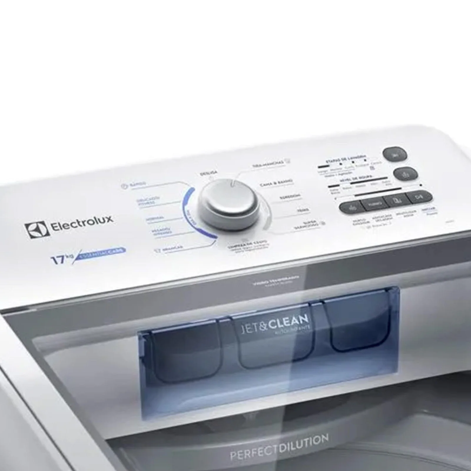 Máquina de Lavar Roupa 17kg Electrolux Branca com Cesto Inox 11 Programas e Jet Clean LED17 110V - imagem 5
