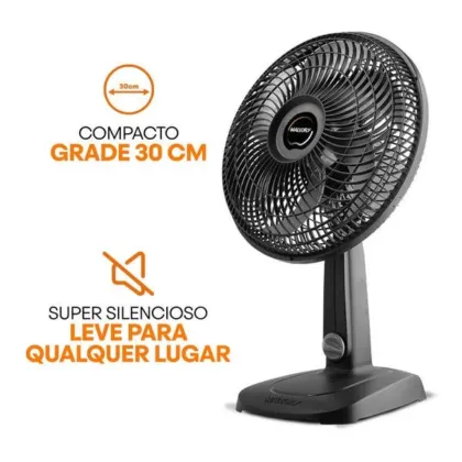 Ventilador de Mesa Mallory Turbo Compact 30cm 6 pás 60W 220V - imagem 5