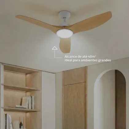 Ventilador de Teto com Controle Remoto Arteconfort Paraty com Led 3 Pás 132 cm Marrom Bivolt - imagem 3