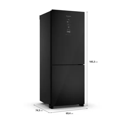 Geladeira Panasonic BB65 Espelhada Black Glass Inverse Frost Free 467 Litros Inverter NR-BB65GV7BC Bivolt - imagem 5